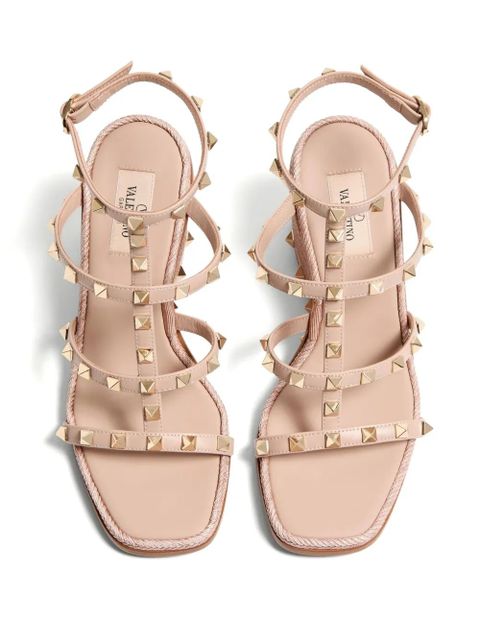 Valentino Garavani 80mm Rockstud wedge sandals - Pink - zdjęcie produktu nr 2