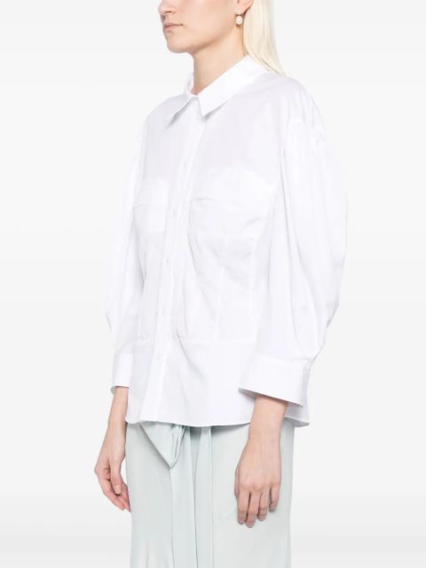 Simone Rocha corset seam shirt - White