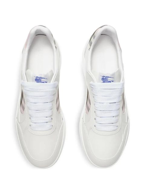Burberry leather and Check Terrace sneakers​ - White