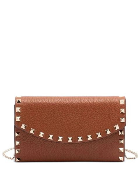 Valentino Garavani rockstud-embellishment clutch bag - Brown - zdjęcie produktu nr 1