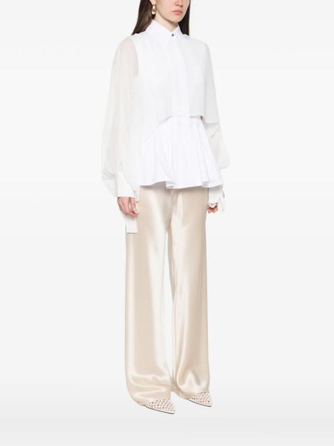 TWINSET cuffed long-sleeve blouse - White