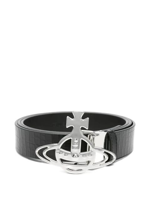 Vivienne Westwood orb-buckle leather belt - Black - zdjęcie produktu nr 1