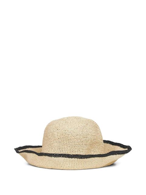 TOTEME slouching-brim paper straw hat - Neutrals - zdjęcie produktu nr 1