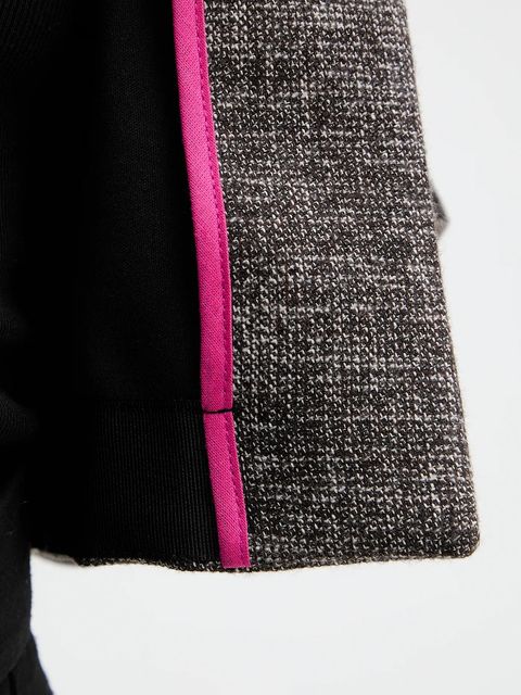 Pinko marynarka z domieszką wełny kolor szary jednorzędowa gładka 105708 A2QX