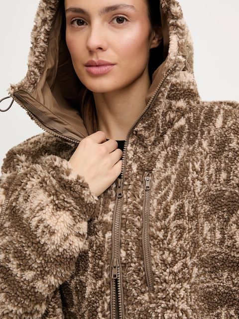 adidas by Stella McCartney bluza damska kolor brązowy z kapturem JM3675