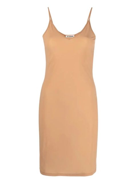 Jil Sander V-neck slip minidress - Brown - zdjęcie produktu nr 1