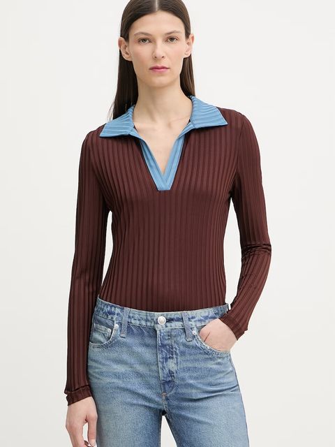 rag & bone longsleeve damski z wiskozy Luca - zdjęcie produktu nr 1