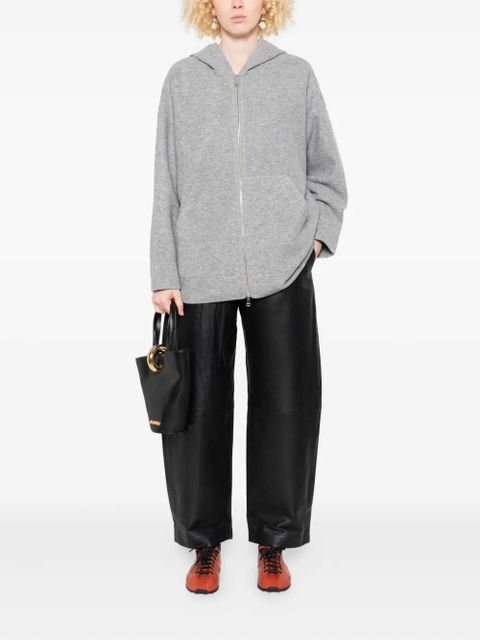 Max Mara zip-up wool-blend hoodie - Grey - zdjęcie produktu nr 2