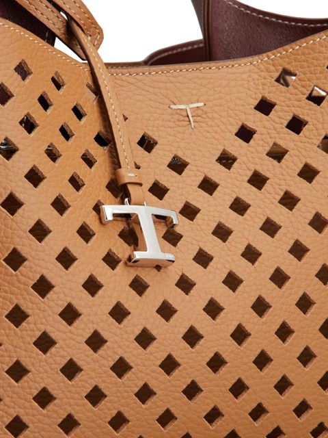 Tod's cut-out top handle tote bag - Brown