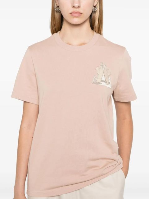 Moncler Grenoble mountain-logo T-shirt - Neutrals