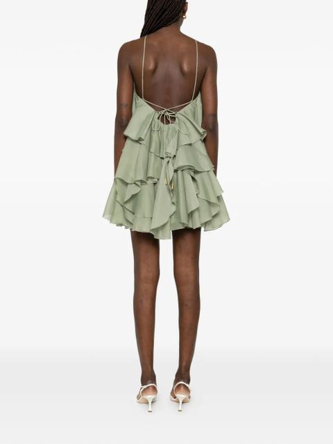 Aje Pandorea floral ruffled dress - Green