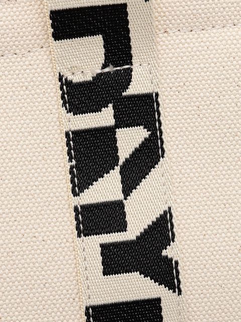 Dkny torebka bawełniana kolor beżowy R54AGO39