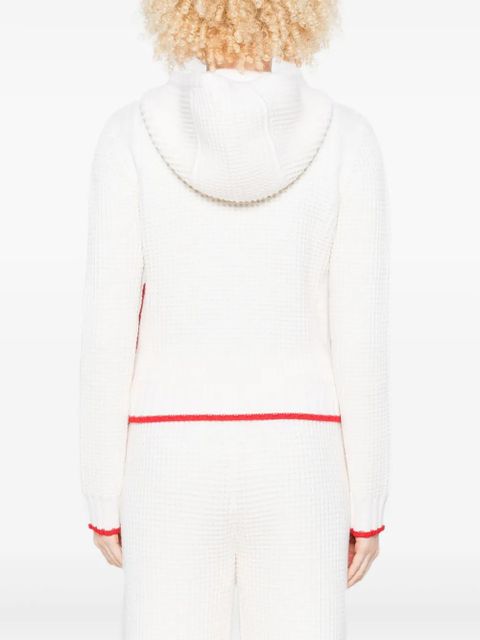 Casablanca waffle zip-up hoodie - Neutrals