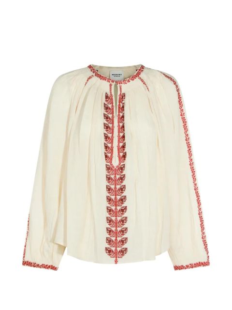 MARANT ÉTOILE embroidered top - Neutrals - zdjęcie produktu nr 1