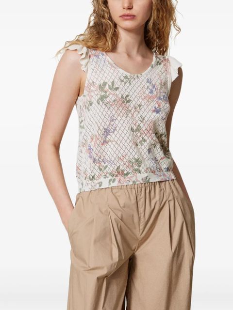 TWINSET floral knitted top - Neutrals - zdjęcie produktu nr 2