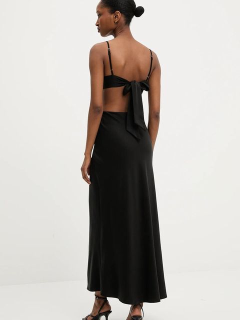 Answear.LAB sukienka kolor czarny maxi rozkloszowana - zdjęcie produktu nr 2