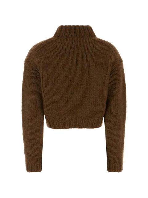 Miu Miu cashmere cropped cardigan - Brown - zdjęcie produktu nr 2