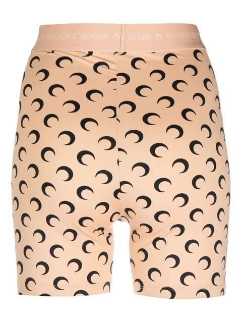 Marine Serre Moon-print cycling shorts - Neutrals - zdjęcie produktu nr 2