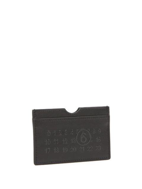 MM6 Maison Margiela Numeric logo-embossed card holder - Black