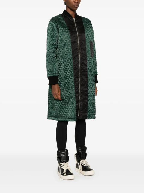 MM6 Maison Margiela single stitch-logo coat - Green