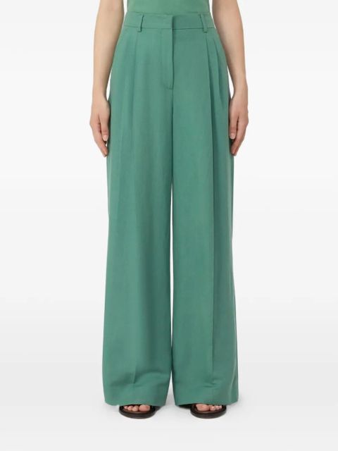 Weekend Max Mara viscose and linen wide-leg trousers - Green - zdjęcie produktu nr 2