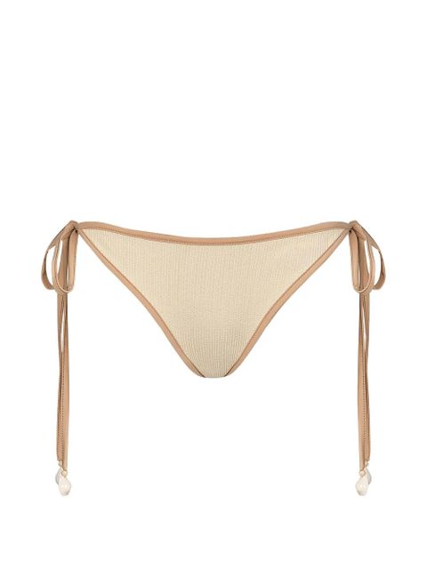 Johanna Ortiz crinkle-tie bikini bottom - Neutrals - zdjęcie produktu nr 1