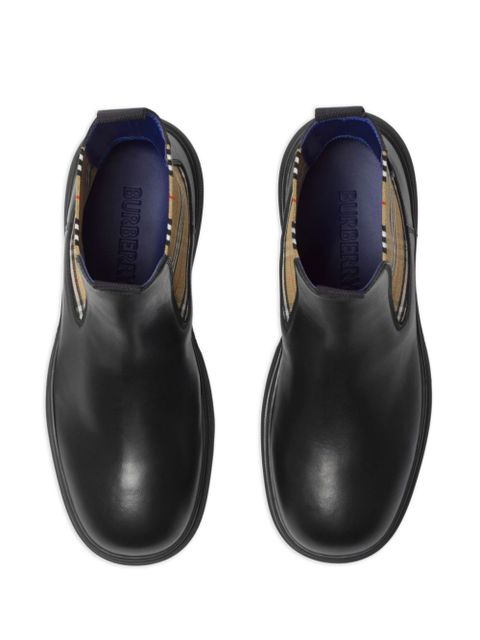 Burberry leather Chelsea boots - Black