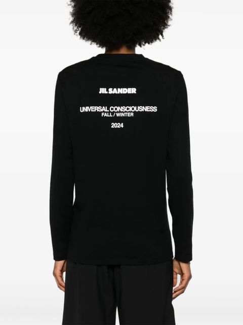 Jil Sander logo-print cotton T-shirt - Black - zdjęcie produktu nr 2