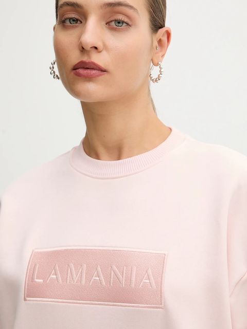 La Mania bluza MEA damska kolor różowy gładka MEA