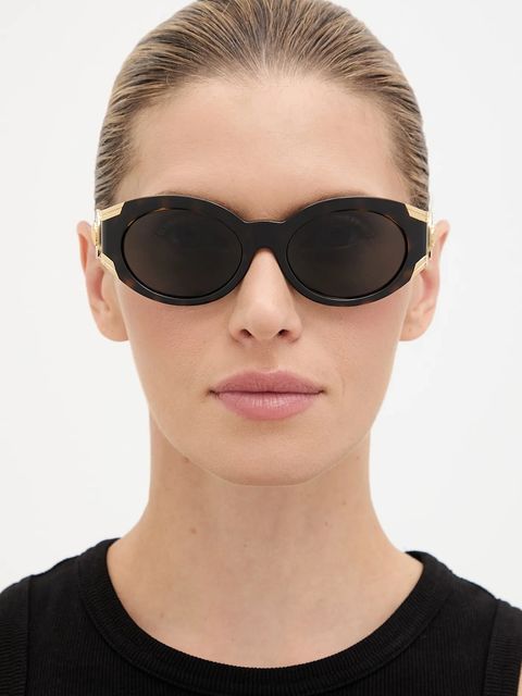 Versace okulary przeciwsłoneczne damskie kolor brązowy 0VE4503U