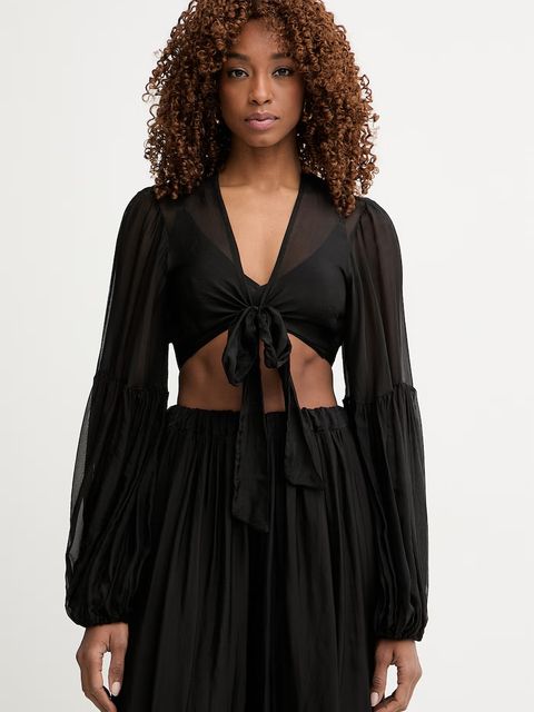 Haveone bluzka damska z dodatkiem jedwabiu - zdjęcie produktu nr 1