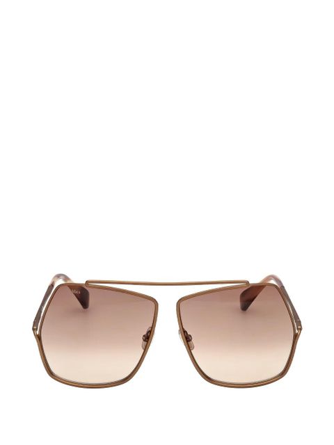 Max Mara Eyewear geometric-frame sunglasses - Brown - zdjęcie produktu nr 1