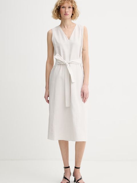 Calvin Klein sukienka letnia z lnem - zdjęcie produktu nr 1