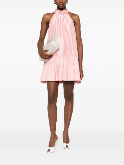 Simkhai Hope ruffled halterneck mini dress - Pink