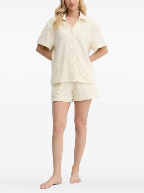 MC2 Saint Barth wave-textured shirt - White - zdjęcie produktu nr 1