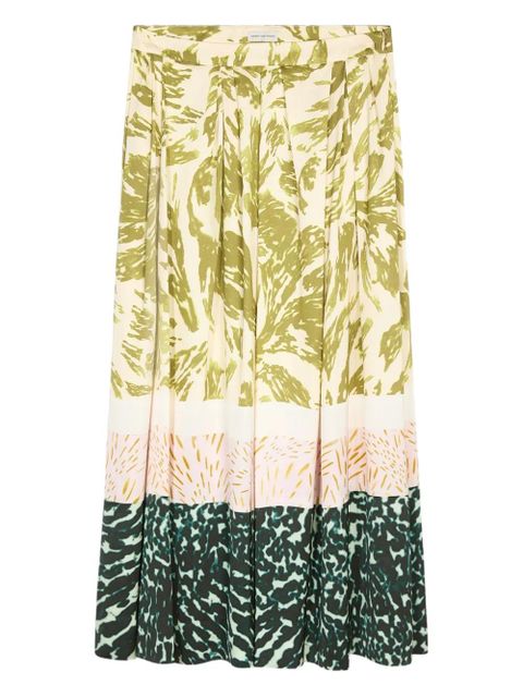 DRIES VAN NOTEN pleated maxi skirt - Neutrals - zdjęcie produktu nr 1