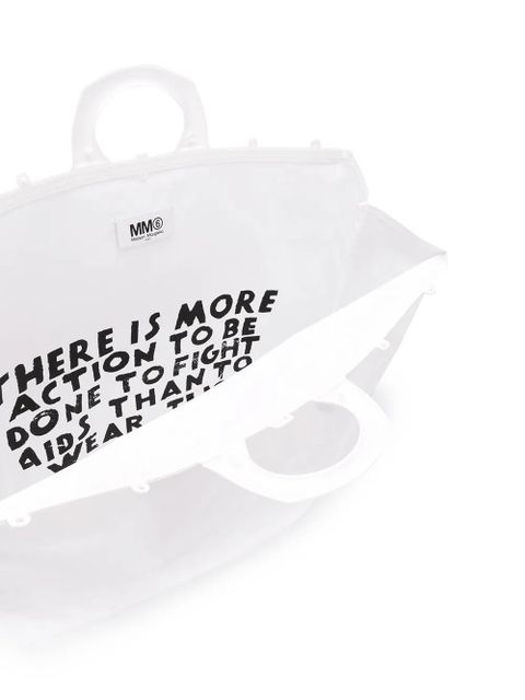 MM6 Maison Margiela oversized tote bag - White