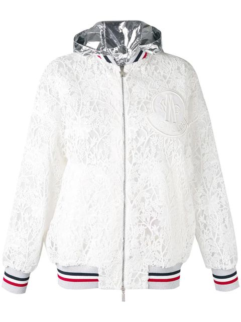 Moncler embroidered hooded jacket - White - zdjęcie produktu nr 1