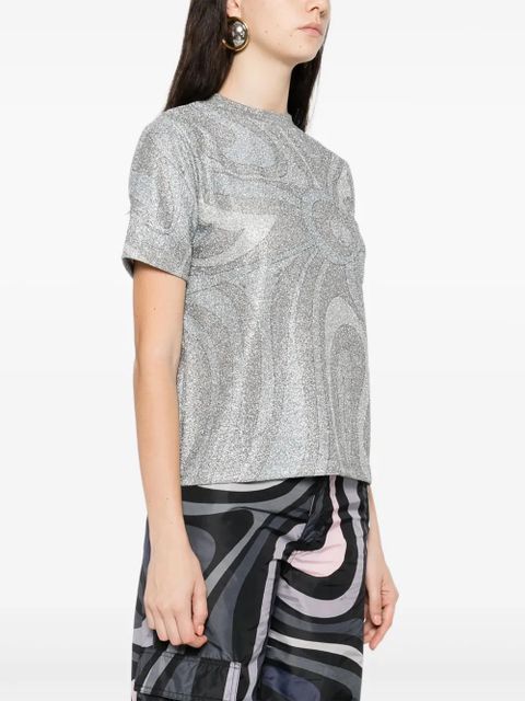 PUCCI abstract-pattern T-shirt - Silver