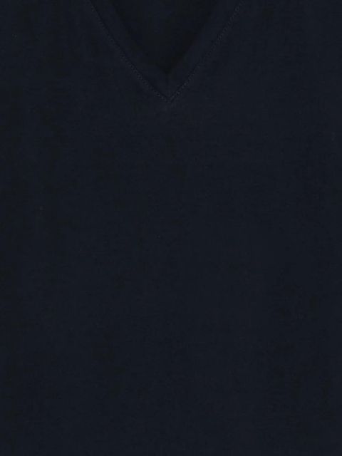 Lauren Ralph Lauren cuffed V-neck T-shirt - Blue