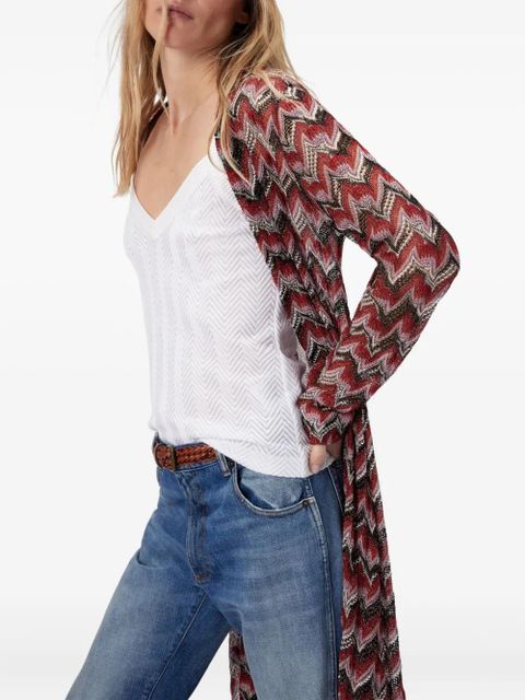 Missoni chevron-pattern maxi cardigan - Black