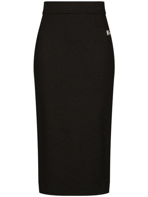 Dolce & Gabbana Milano-rib midi skirt - Black - zdjęcie produktu nr 1