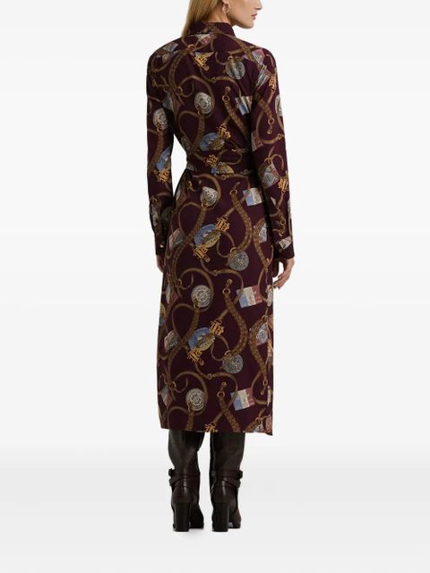 Lauren Ralph Lauren button fastening shirt midi dress - Purple - zdjęcie produktu nr 2