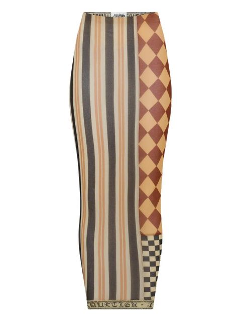 Jean Paul Gaultier patchwork printed maxi skirt - Neutrals - zdjęcie produktu nr 1