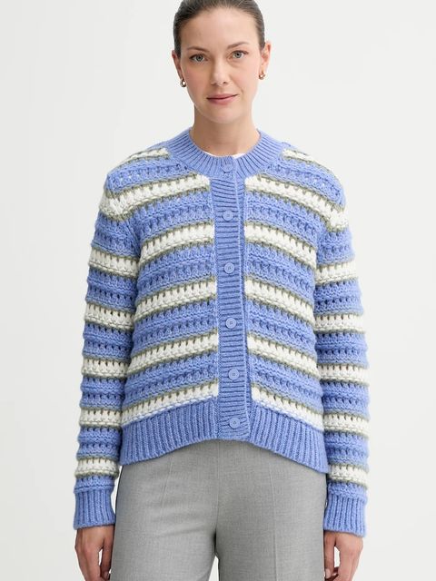 Marc O'Polo kardigan damski kolor niebieski ciepły 5000007308 - zdjęcie produktu nr 1