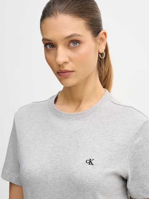 Calvin Klein Jeans t-shirt bawełniany damski kolor szary LV047B224G