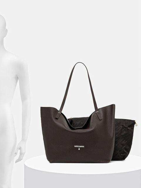 Patrizia Pepe torebka skórzana kolor brązowy 2B0130 L148