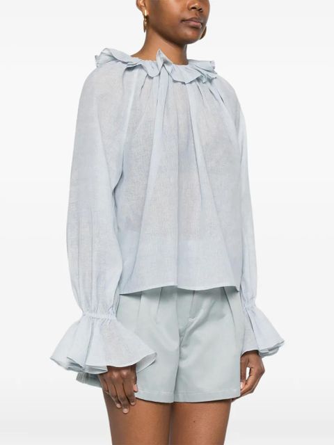 Eleh ruffled-sleeve blouse - Grey