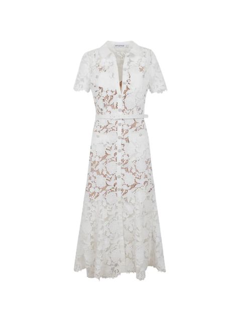 Self-Portrait lace midi dress - White - zdjęcie produktu nr 1
