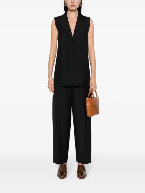 FENDI pressed-crease tapered trousers - Black - zdjęcie produktu nr 2
